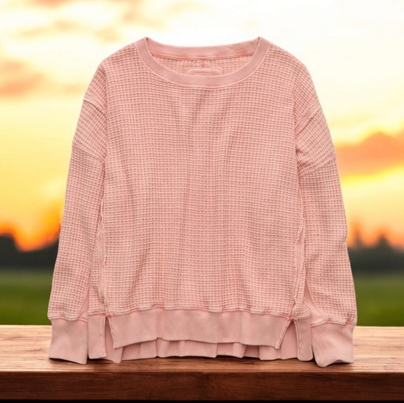 New! AE Oversized waffle sweatshirt Sz XLARGE - Picture 4 of 8